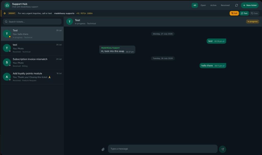 Support hub